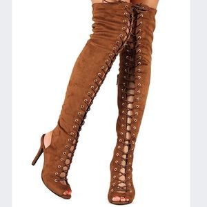 Size 7 thigh high suede boots!